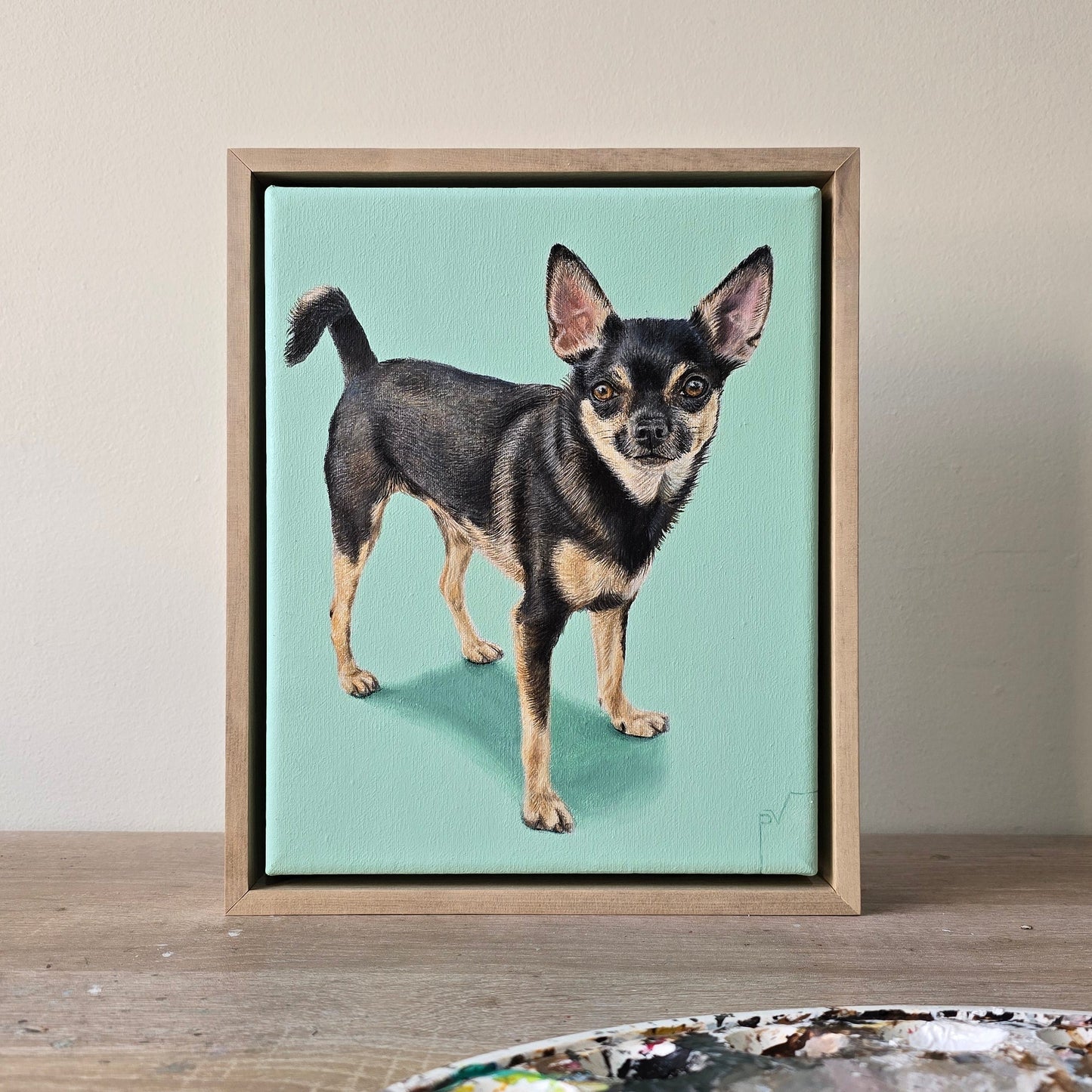 Retrato de mascota pequeño 20 cm x 25 cm x 3 cm