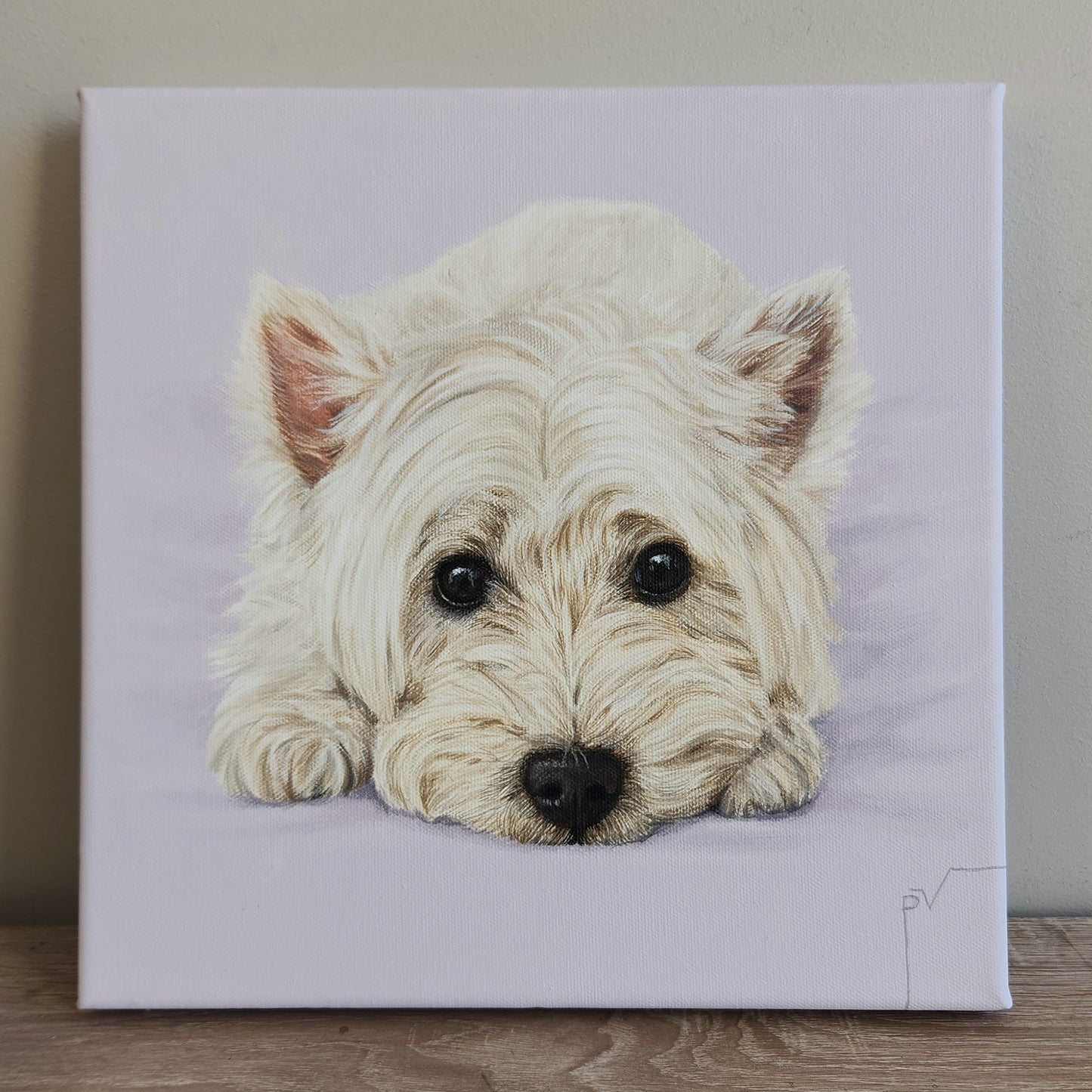 Retrato de Mascota Grande 30 cm x 30 cm x 3 cm