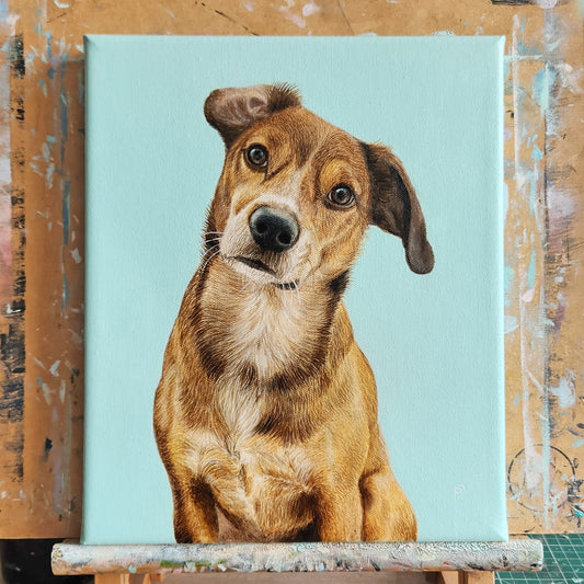 Retrato de Mascota Mediano 25 cm x 30 cm x 3 cm