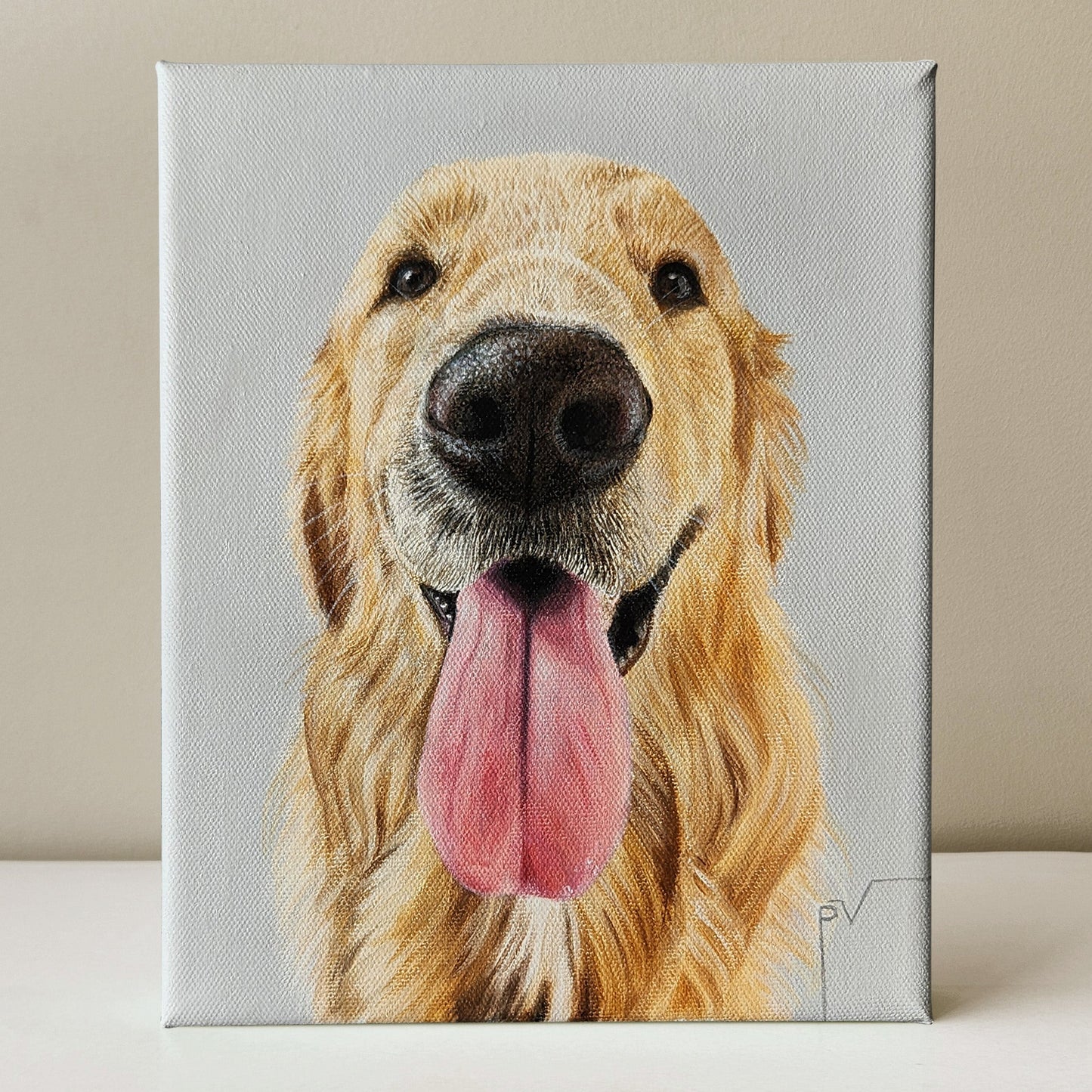 Retrato de mascota pequeño 20 cm x 25 cm x 3 cm