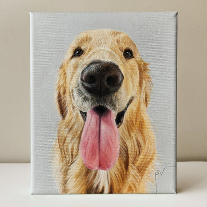 Retrato de mascota pequeño 20 cm x 25 cm x 3 cm